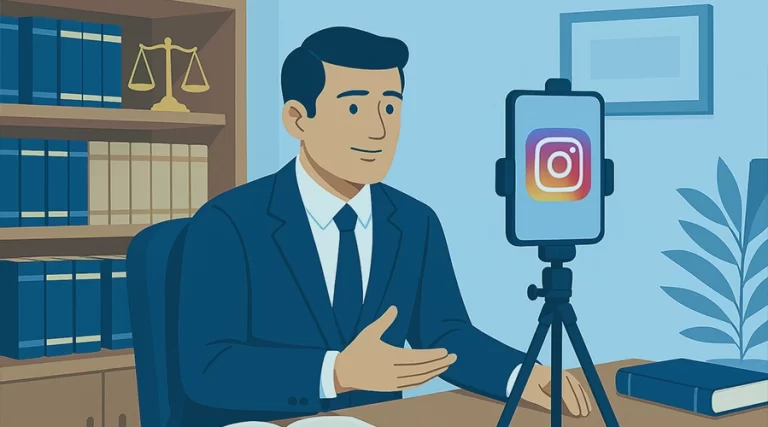 Uso estratégico do Instagram por advogados para criar autoridade, engajar seguidores e atrair clientes.
