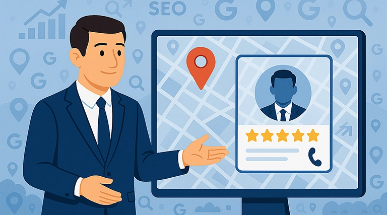 Mapa com localização de escritório de advocacia no Google para ilustrar SEO local