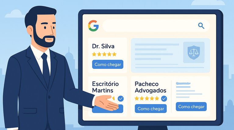 Como saber se a agência entende de Direito, e não só de anúncio? Advogado analisa resultados de busca com perfis jurídicos avaliados no Google para escolher parceiros de marketing